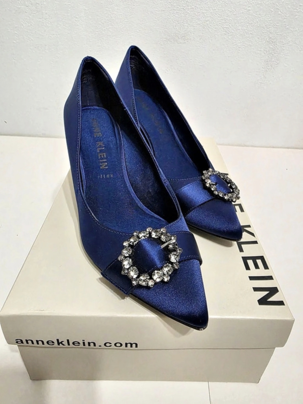 Anne Klein Raylee Pointed Toe Heels, Blue, US 7
